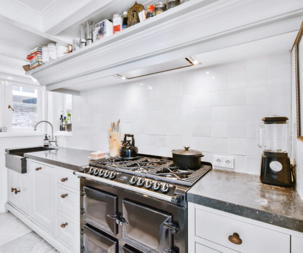 Interior of a beautiful kitchen of an elite house