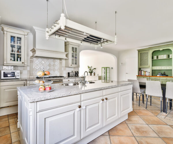 Interior of a beautiful kitchen in modern apartment